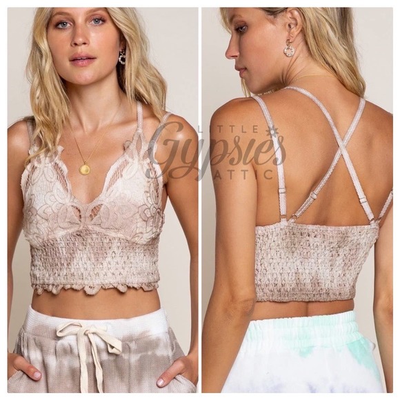 POL Longline Mineral Wash Lace Bralette - Picture 4 of 16